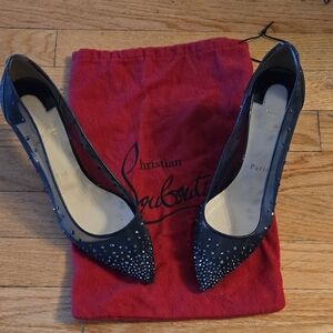 Christian Louboutin Black Studded Heels